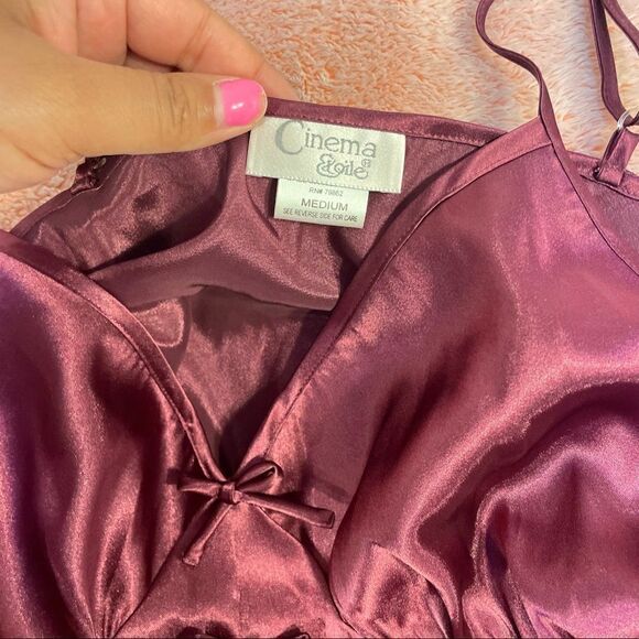 Romantic Burgundy Nightgown  - Picture 8 of 11